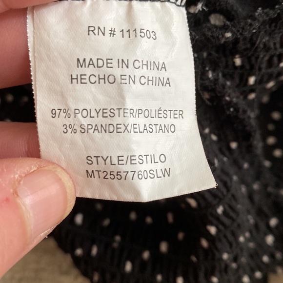 Professional Black and White Polka Dot Blouse - Picture 8 of 8